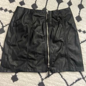 Vegan leather mini skirt